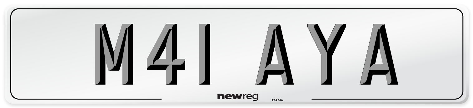 M41 AYA Number Plate from New Reg